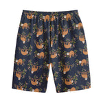 Cute Sloth Pattern Print Cotton Shorts