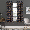 Cute Sloth Pattern Print Grommet Curtain Panels