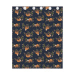 Cute Sloth Pattern Print Curtain