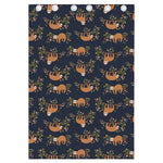 Cute Sloth Pattern Print Curtain