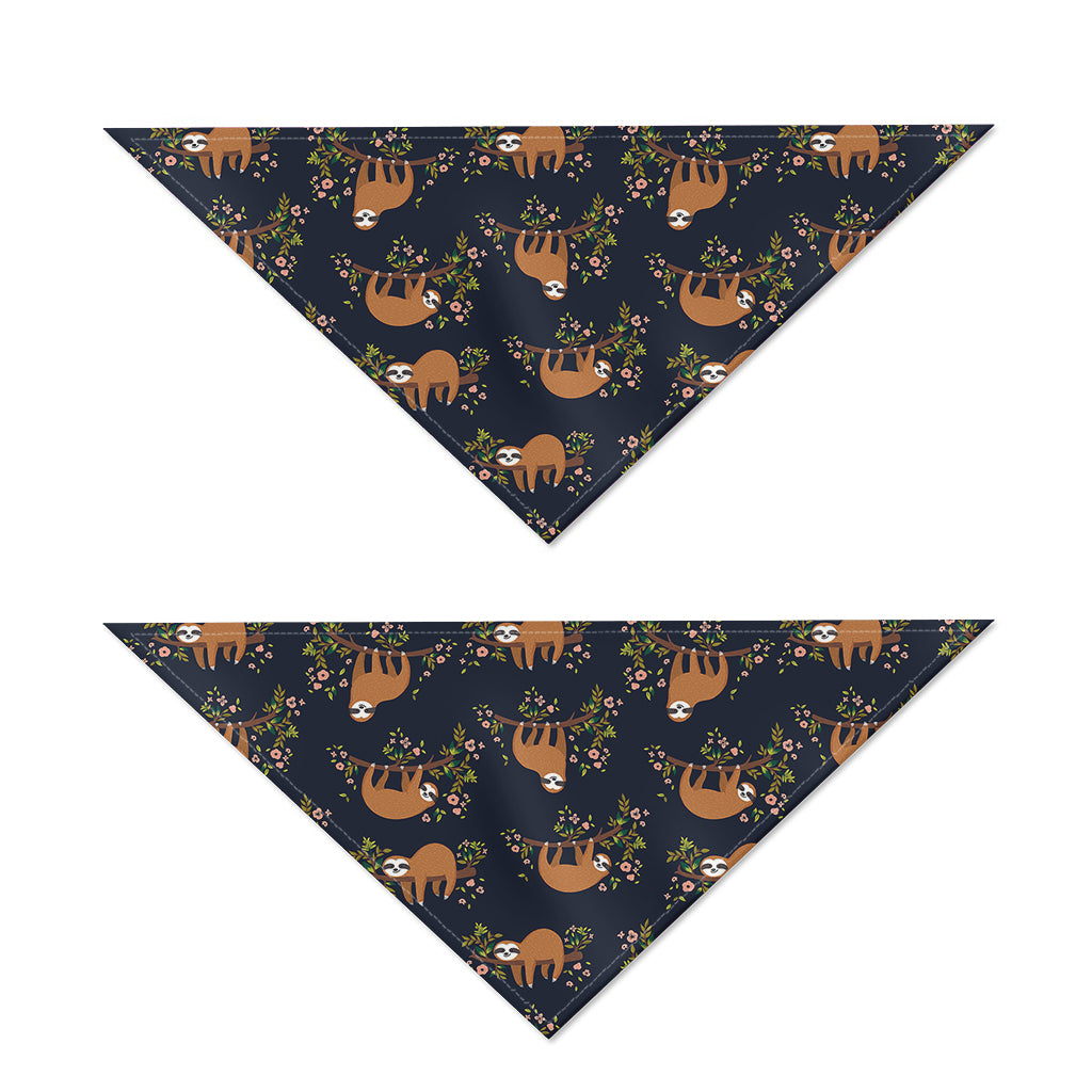 Cute Sloth Pattern Print Dog Bandana