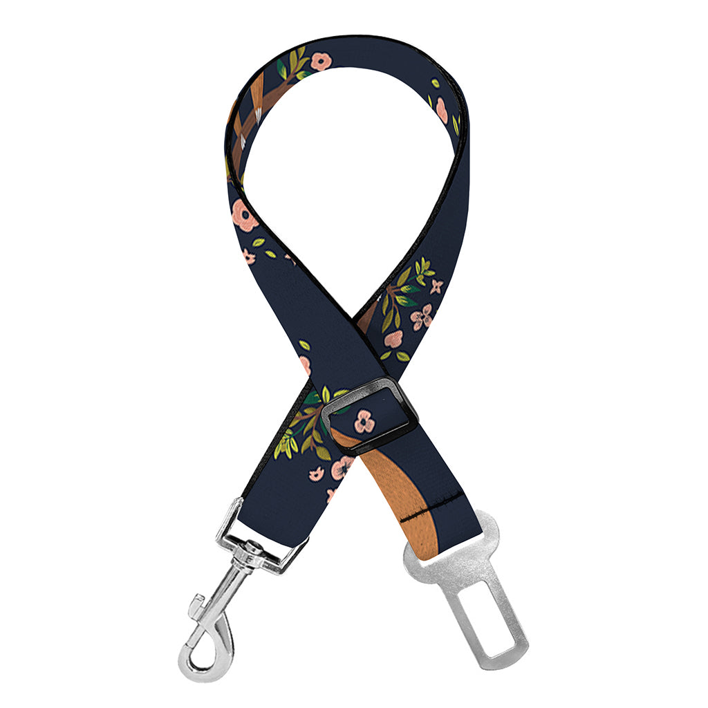Cute Sloth Pattern Print Dog Seat Belt