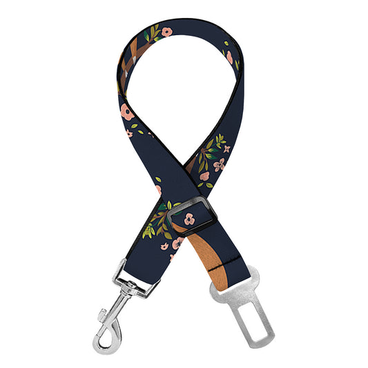 Cute Sloth Pattern Print Dog Seat Belt