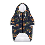 Cute Sloth Pattern Print Dog Zip Up Hoodie