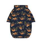 Cute Sloth Pattern Print Dog Zip Up Hoodie
