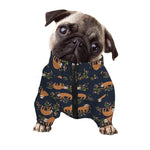 Cute Sloth Pattern Print Dog Zip Up Jacket