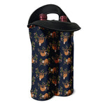 Cute Sloth Pattern Print Double Neoprene Wine Tote