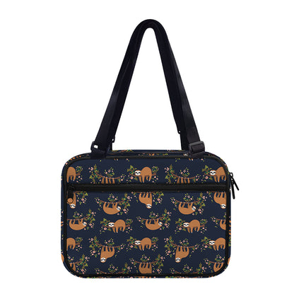 Cute Sloth Pattern Print Double Strap Bible Bag