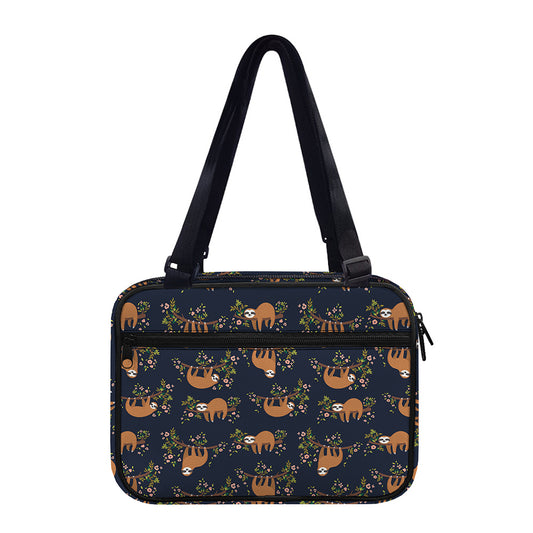 Cute Sloth Pattern Print Double Strap Bible Bag