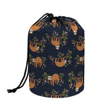 Cute Sloth Pattern Print Drawstring Makeup Bag