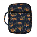 Cute Sloth Pattern Print Front Pocket Bible Bag