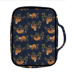 Cute Sloth Pattern Print Front Pocket Bible Bag