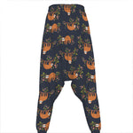 Cute Sloth Pattern Print Hammer Pants