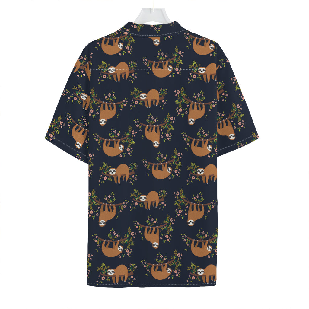 Cute Sloth Pattern Print Hawaiian Shirt