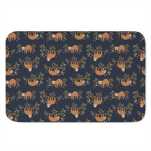 Cute Sloth Pattern Print Indoor Door Mat