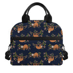 Cute Sloth Pattern Print Insulated Lunch Bag
