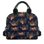 Cute Sloth Pattern Print Insulated Lunch Bag