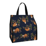 Cute Sloth Pattern Print Insulated Lunch Tote