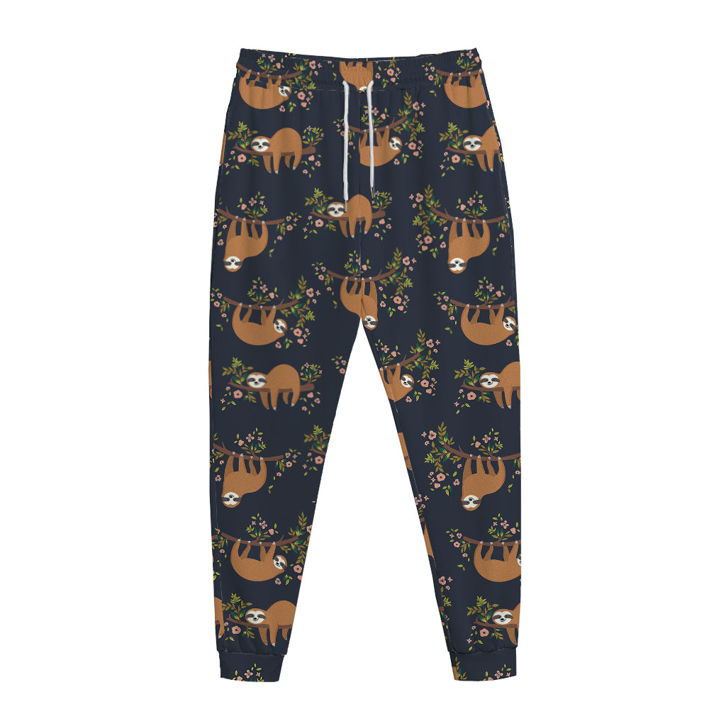 Cute Sloth Pattern Print Jogger Pants