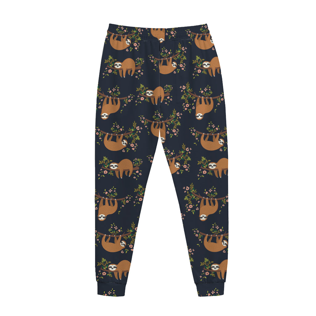 Cute Sloth Pattern Print Jogger Pants