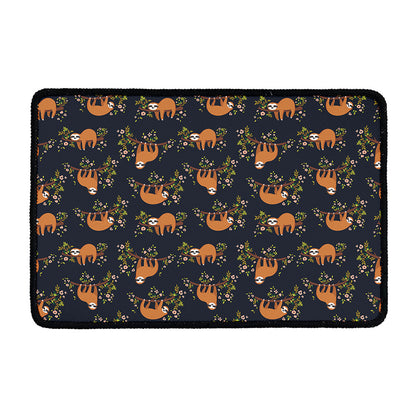 Cute Sloth Pattern Print Kitchen Mat