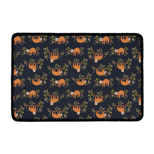 Cute Sloth Pattern Print Kitchen Mat
