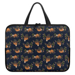Cute Sloth Pattern Print Laptop Sleeve With Handle
