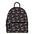 Cute Sloth Pattern Print Leather Backpack