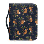 Cute Sloth Pattern Print Leather Bible Cover