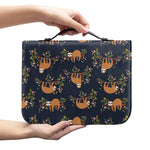 Cute Sloth Pattern Print Leather Bible Cover