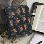 Cute Sloth Pattern Print Leather Bible Cover