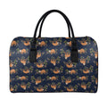 Cute Sloth Pattern Print Leather Duffel Bag