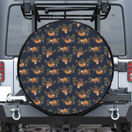 Cute Sloth Pattern Print Leather Spare Tire Cover