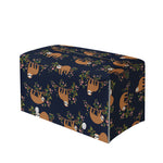 Cute Sloth Pattern Print Leather Tissue Box Cover