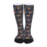 Cute Sloth Pattern Print Long Socks