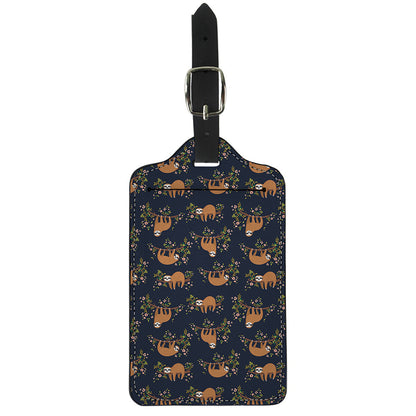 Cute Sloth Pattern Print Luggage Tag