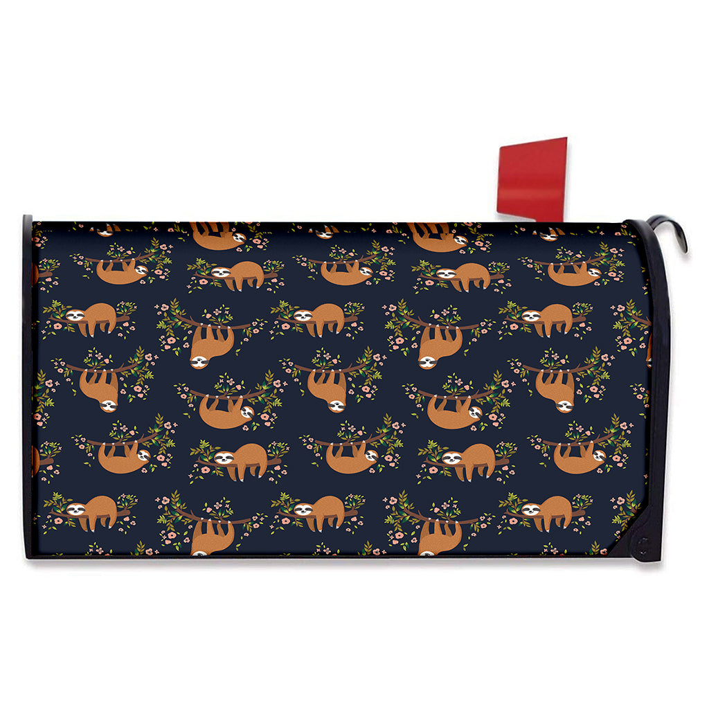 Cute Sloth Pattern Print Mailbox Cover