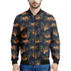 Cute Sloth Pattern Print Men's Bomber Jacket