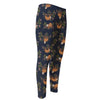 Cute Sloth Pattern Print Men's Compression Pants