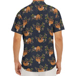 Cute Sloth Pattern Print Men's Deep V-Neck Shirt