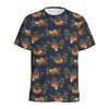 Cute Sloth Pattern Print Men's Sports T-Shirt