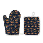 Cute Sloth Pattern Print Oven Mitt And Pot Holder Set