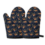 Cute Sloth Pattern Print Oven Mitts