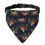 Cute Sloth Pattern Print Over The Collar Dog Bandana