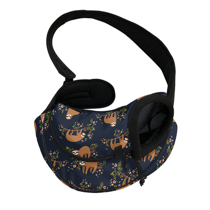 Cute Sloth Pattern Print Pet Sling Carrier