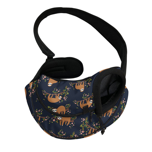 Cute Sloth Pattern Print Pet Sling Carrier