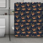Cute Sloth Pattern Print Polyester Shower Curtain