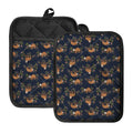 Cute Sloth Pattern Print Pot Holders With Pocket