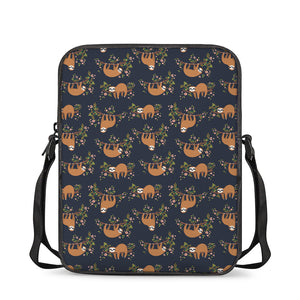 Cute Sloth Pattern Print Rectangular Crossbody Bag