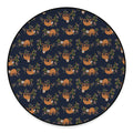 Cute Sloth Pattern Print Round Floor Mat